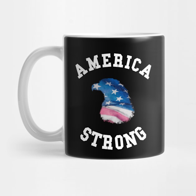 🦅 America Strong, 1776, Eagle Head Flag, Patriotic by Pixoplanet